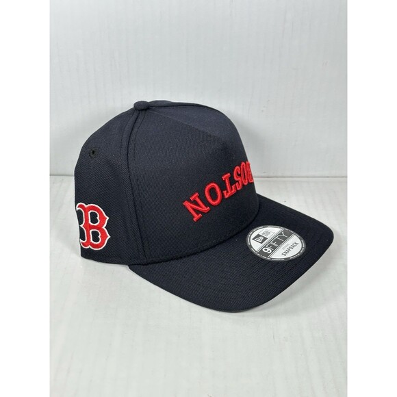 New Era Boston Red Sox 9FIFTY A-Frame Upside Down Snapback Hat Navy/Red NWT - Picture 2 of 5